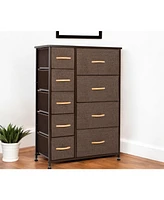 Steel and Fabric 9-Drawer Combo Dresser – Versatile Storage