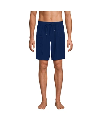 Lands' End Men's 9 Inch Packable Cargo Swim Shorts