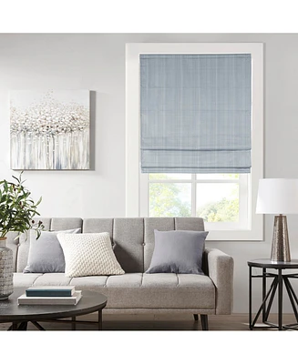 Basketweave Room Darkening Cordless Roman Shade, Single Panel for Bedroom, Thermal Insulated Window Blind Treatment for Living Room