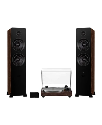 Fluance RT85N Reference High Fidelity Vinyl Turntable (Piano Black), PA10 Phono Preamp and Ai81 Powered Floorstanding Speakers (Black Ash), Nagaoka Mp