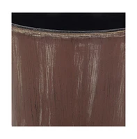 Textural Tone On Tone Plastic Pot Planter For Indoor Outdoor
