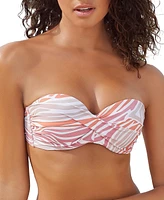 Lascana Women's Zebra Print Bandeau Bikini Swimsuit Top