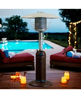 Compact 11000 Btu Propane Patio Heater with Cylindrical Pole for Tables
