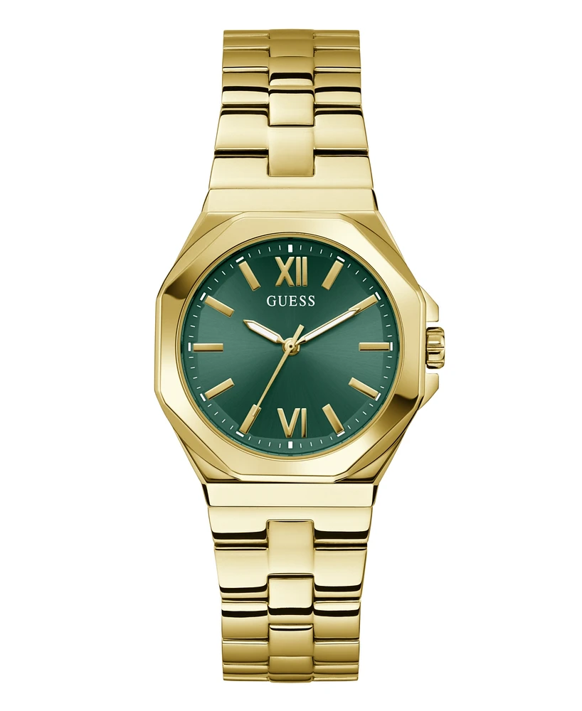 Guess Women's Analog Gold-Tone Stainless Steel Watch, 34mm
