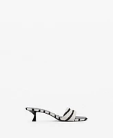 Mango Women's Zebra Hair Leather Sandals