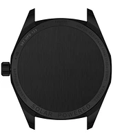 Tissot Men's Swiss Prc 100 Solar Quartz Black Leather Strap Watch 39mm