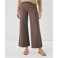 Pact Women's Organic Cotton Stretch Twill Denim Wide Leg Pant