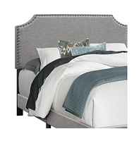 Modern Full Upholstered Bed Frame in Faux Leather with Wood Support
