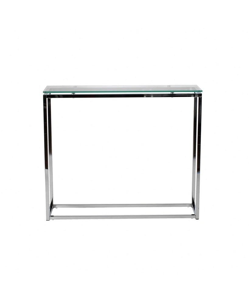 Stylish Glass Sled Console Table for Small Spaces and Home Decor