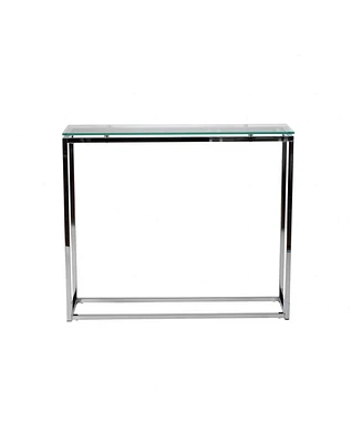 Stylish Glass Sled Console Table for Small Spaces and Home Decor