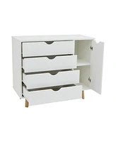 Solid Wood 4-Drawer Combo Dresser – Versatile Storage
