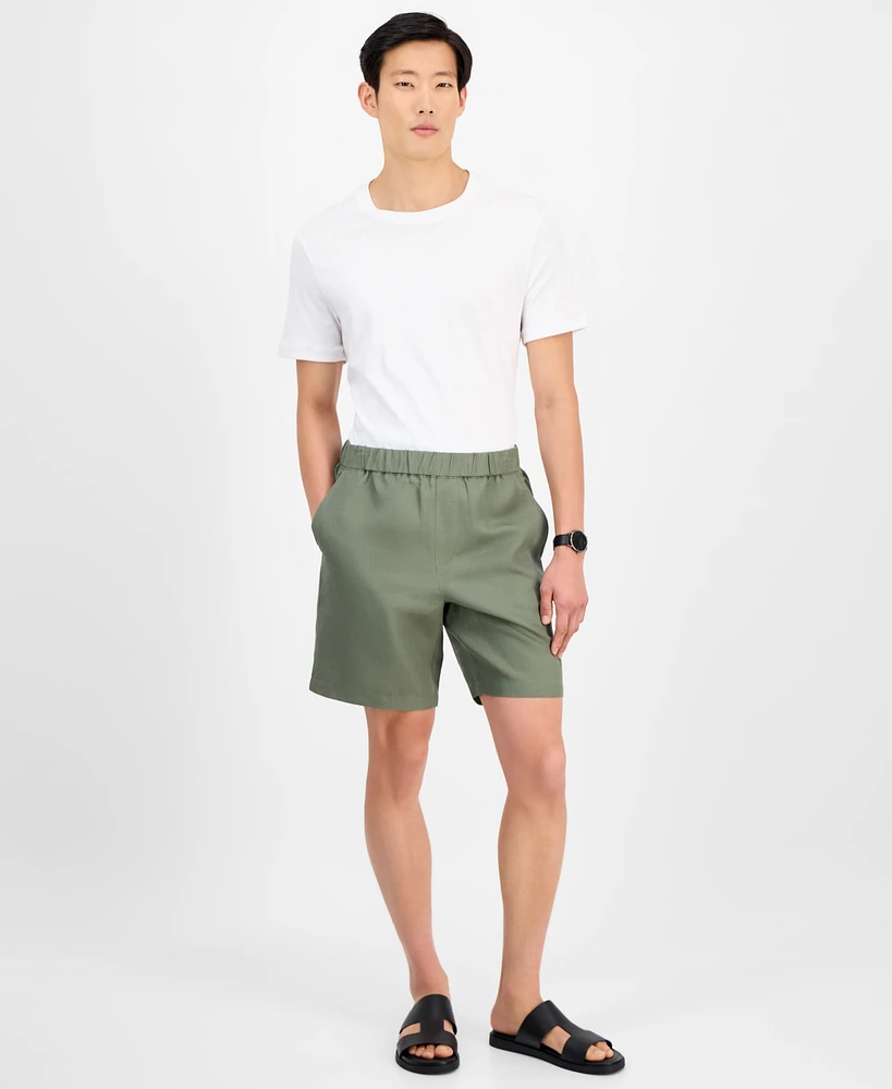 Alfani Men's Linen Pull-On Shorts, Exclusively at Macy's