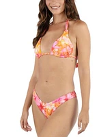 Hurley Juniors Tropic Dreams Triangle Bikini Top Tropic Dreams Cheeky Scoop Bikini Bottoms