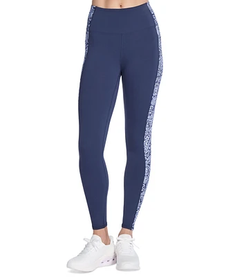 Skechers Women's Go Walk Paisley-Stripe Full-Length Leggings