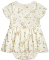 Disney Baby Girls Winnie-the-Pooh Skirted Bodysuits & Headband, 3 Piece Set