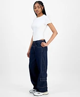 Celebrity Pink Juniors' Mid-Rise Baggy Cargo Jeans