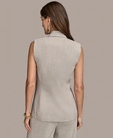 Donna Karan New York Women's Double-Breasted Long Vest
