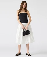 Steve Madden Women's Oliver Mixed-Media Bubble-Hem Dress