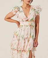 Astr the Label Women's Emporia Floral Print Tiered Maxi Dress