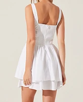 Astr the Label Women's Melaine Lace-Trim Fit & Flare Mini Dress