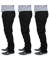 Blu Rock Men's 3-Pack Flex Stretch Cargo Pants