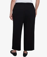 Alfred Dunner Plus Natural Instinct Flat Front Relaxed Pull On Ankle Pants