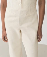 Mango Women's Buttoned Tweed Jumpsuit