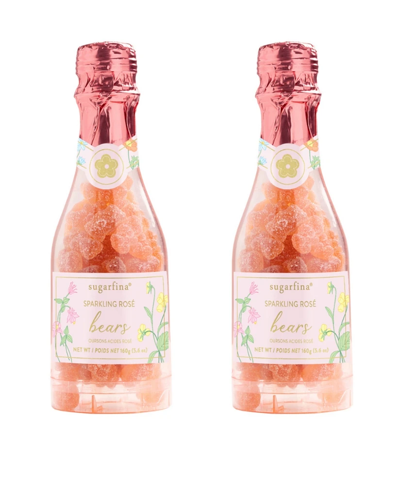 Sugarfina Spring La Vie En Rose Sparkling Rose Bears Celebration Bottles, 2 Piece