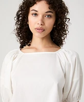 French Connection Women's Alexis Cotton Puff-Sleeve Top
