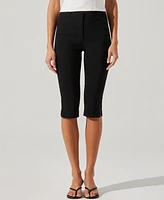 Astr the Label Women's Cardin High-Rise Capri Pants