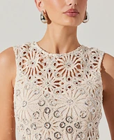 Astr the Label Women's Priscila Floral Crochet Dress