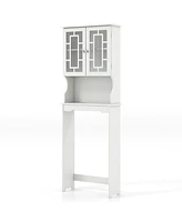 Gymax Bathroom Over The Toilet Space Saver Storage Cabinet Organizer Shelf