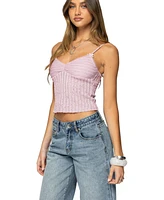 Edikted Women's Aryah Ruffled Tank Top