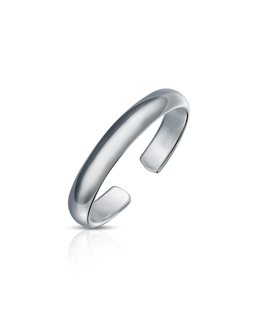 Bling Jewelry Mid Finger Plain Sterling Silver Midi Toe Ring or Pinky Ring