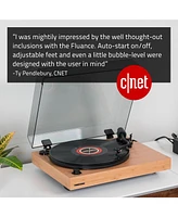 Fluance RT82 Reference High Fidelity Vinyl Turntable Record Player with Ortofon OM10 Cartridge, Speed Control Motor, Mass Mdf Wood Plinth, Vibrat