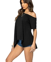 Edikted Women's Josy Off Shoulder Handkerchief Top