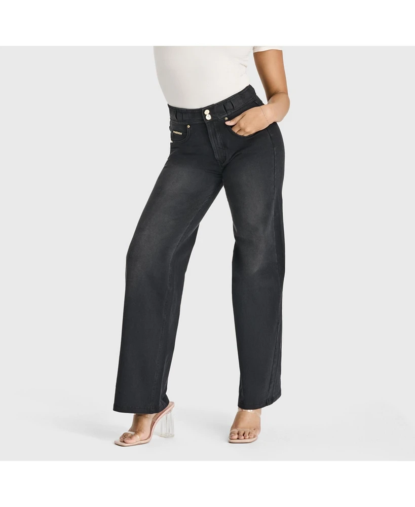 Freddy Women's N.o.w Denim High Waisted Wide Leg Jeans