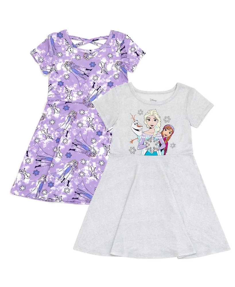 Frozen Toddler Girls 2 Pack Skater Dresses