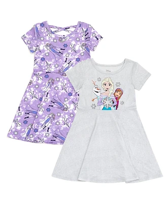 Frozen Toddler Girls 2 Pack Skater Dresses