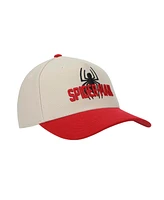 Marvel Men's Ultimate Spider-Man Spider Logo White & Red A-Frame Snapback Hat