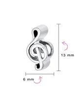 Bling Jewelry Sterling Silver G Clef Musician Charm Bead European Bracelets