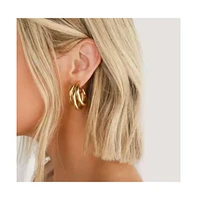 Serenity Triple Hoops Trio Huggie Hoop Earrings