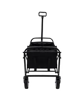 Foldable Wagon Cart with Liners: Camping, Utility, Grocery