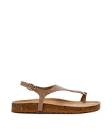 Anne Klein Women's Lola Toe Loop Footbed Flat Sandals