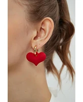 Chunky Heart Drop Earrings