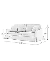 Farmhouse Patrice 80.7" Slipcovered Sofa