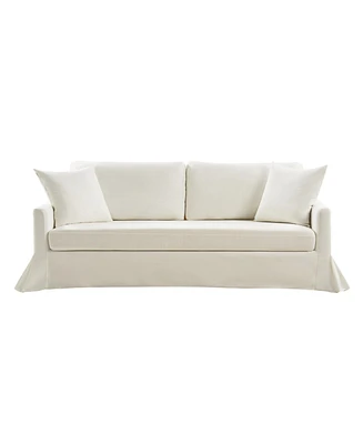 Farmhouse Patrice 80.7" Slipcovered Sofa