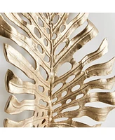23.5"H x 4"D x 19"W Monstera in Gold Wall Sculpture Small