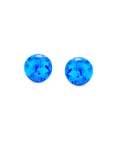 Bling Jewelry Minimalist Simple Basic Round Bead Created Opalescent Opal Ball Stud Earrings Pink Blue White Orange Green 6MM