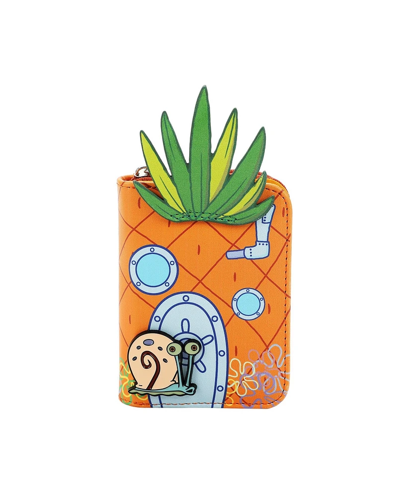 Spongebob Squarepants Pineapple House 4.5" Women's Zip Around Card Wallet